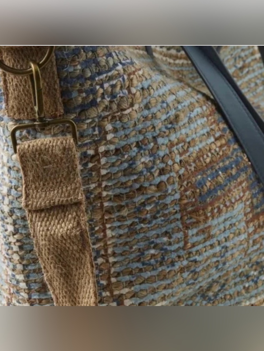 Free People Zoya Tote - Blue and Brown - Picture 3 of 4